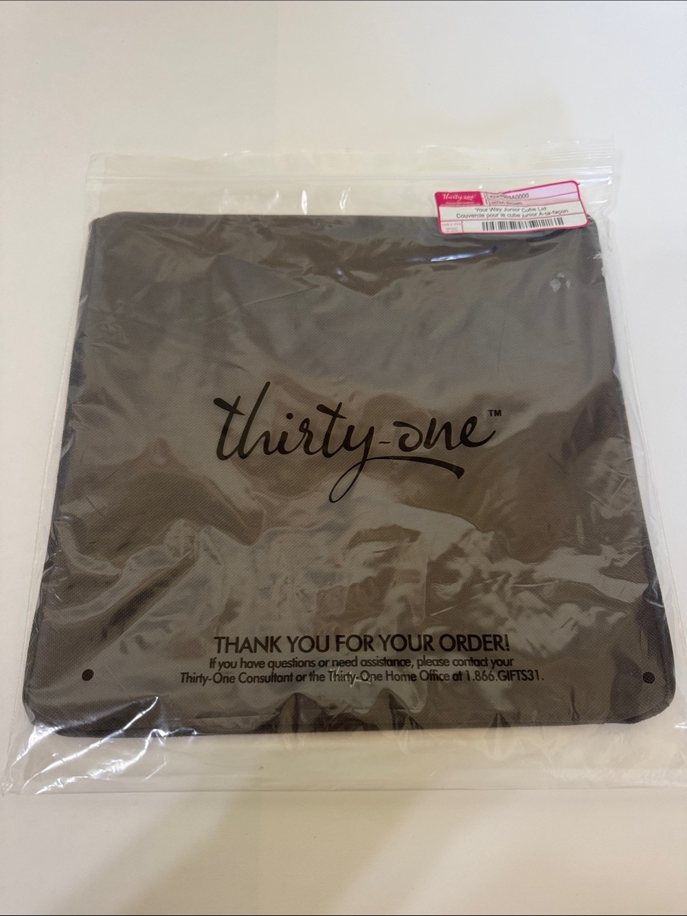 Thirty-One Your Way Junior Cube Lid Brown